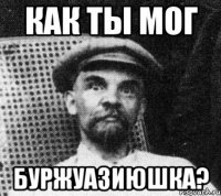 как ты мог буржуазиюшка?