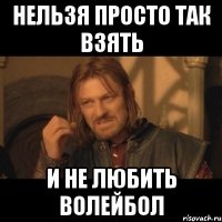 нельзя просто так взять и не любить волейбол