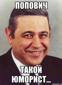 попович такой юморист...