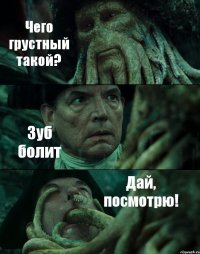 Чего грустный такой? Зуб болит Дай, посмотрю!