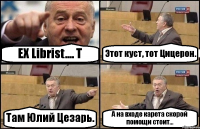 EX Librist.... Т Этот куст, тот Цицерон. Там Юлий Цезарь. А на входе карета скорой помощи стоит...