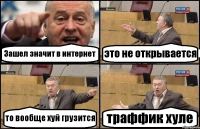 Зашел значит в интернет это не открывается то вообще хуй грузится траффик хуле