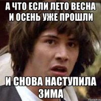 а что если лето весна и осень уже прошли и снова наступила зима