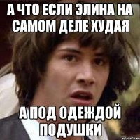 а что если элина на самом деле худая а под одеждой подушки