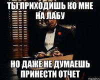 ты приходишь ко мне на лабу но даже не думаешь принести отчет