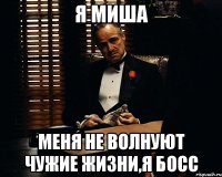 я миша меня не волнуют чужие жизни,я босс