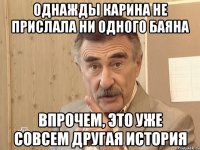 однажды карина не прислала ни одного баяна впрочем, это уже совсем другая история