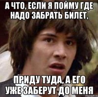 а что, если я пойму где надо забрать билет, приду туда, а его уже заберут до меня