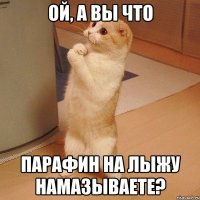 ой, а вы что парафин на лыжу намазываете?