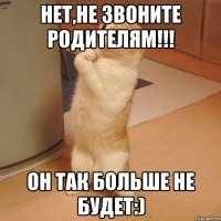 нет,не звоните родителям!!! он так больше не будет:)