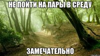 не пойти на пары в среду замечательно