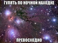 гулять по ночной находке превосходно