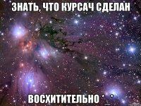 знать, что курсач сделан восхитительно *_*