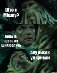 Што є Мішку? Анна Ів. шось ня шия болить Ану писок удкривай