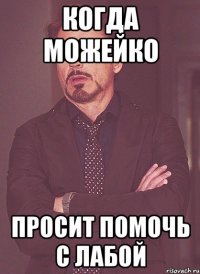 когда можейко просит помочь с лабой