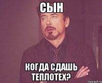 сын когда сдашь теплотех?