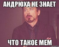 андрюха не знает что такое мем