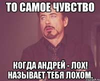 то самое чувство когда андрей - лох! называет тебя лохом.