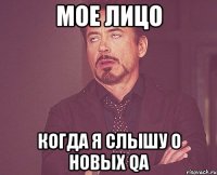 мое лицо когда я слышу о новых qa