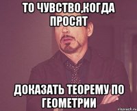 то чувство,когда просят доказать теорему по геометрии