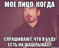 мое лицо, когда спрашивают, что я буду есть на шашлыках?