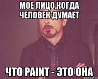 мое лицо,когда человек думает что paint - это она