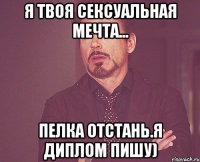 я твоя сексуальная мечта... пелка отстань.я диплом пишу)