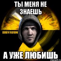 ты меня не знаешь а уже любишь