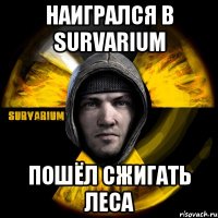 наигрался в survarium пошёл сжигать леса