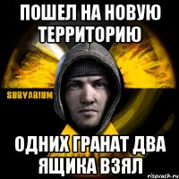 пошел на новую территорию одних гранат два ящика взял