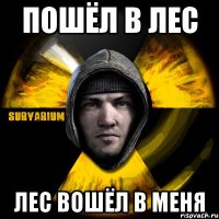 пошёл в лес лес вошёл в меня