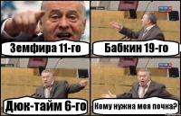 Земфира 11-го Бабкин 19-го Дюк-тайм 6-го Кому нужна моя почка?