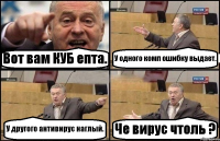 Вот вам КУБ епта. У одного комп ошибку выдает. У другого антивирус наглый. Че вирус чтоль ?