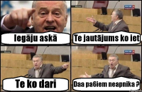 Iegāju askā Te jautājums ko iet Te ko dari Daa pa6iem neapnika ?