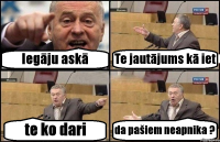 Iegāju askā Te jautājums kā iet te ko dari da pašiem neapnika ?