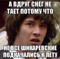 а вдруг снег не тает потому что не все шикаревские подкачались к лету