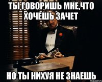 ты говоришь мне,что хочешь зачет но ты нихуя не знаешь