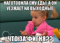 наготовила ему еды, а он уезжает на выходные что за фигня??