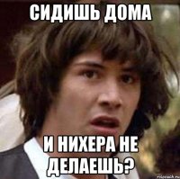 сидишь дома и нихера не делаешь?