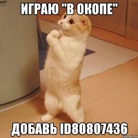 играю "в окопе" добавь id80807436