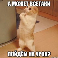 а может всетаки пойдём на урок?