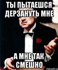 ты пытаешся дерзануть мне а мне так смешно