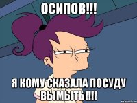 осипов!!! я кому сказала посуду вымыть!!!