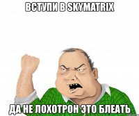 вступи в skymatrix да не лохотрон это блеать