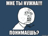 мне ты нужна!!! понимаешь?