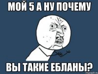 мой 5 а ну почему вы такие ебланы?