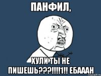 панфил, хули ты не пишешь???!!!1!! ебааан