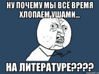 ну почему мы всё время хлопаем ушами... на литературе???