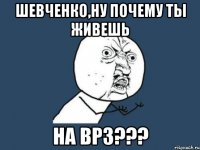 шевченко,ну почему ты живешь на врз???