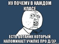 ну почему в каждом класе есть ботаник который напоминает училке про д/з?